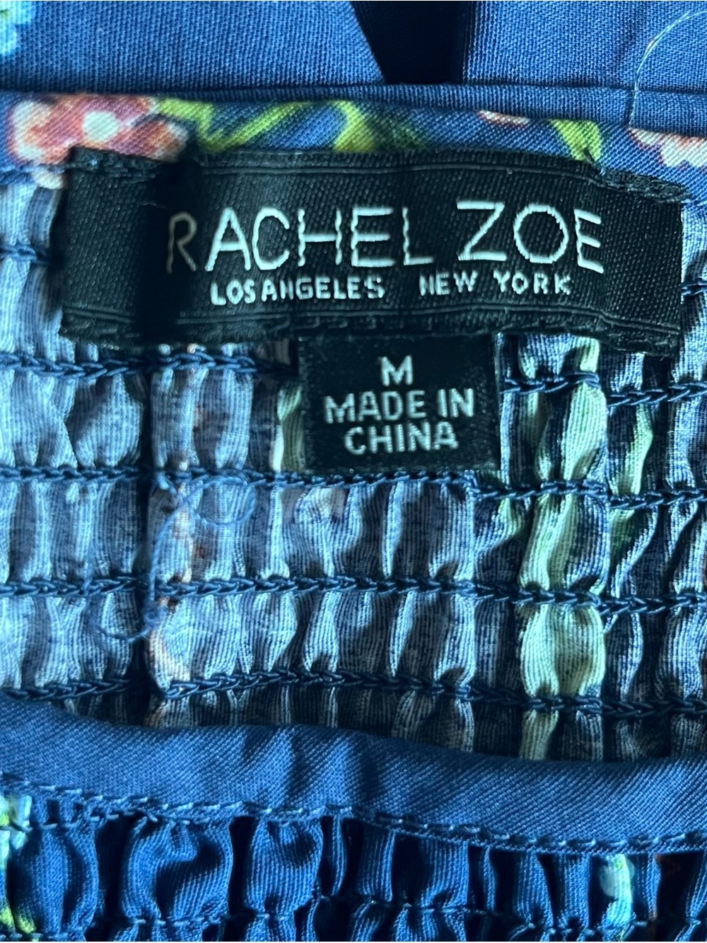 Rachael Zoe Navy Smocked Cosima Nap Maxi Dress (HHH Hill House Home) M Medium - Picture 6 of 6
